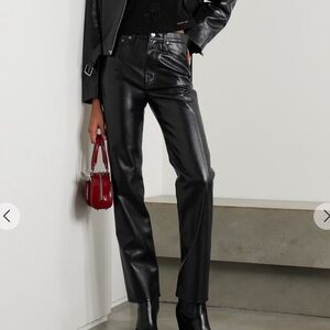 AGOLDE 90s Pinch Waist Recycled Leather High Waist Pants size 24